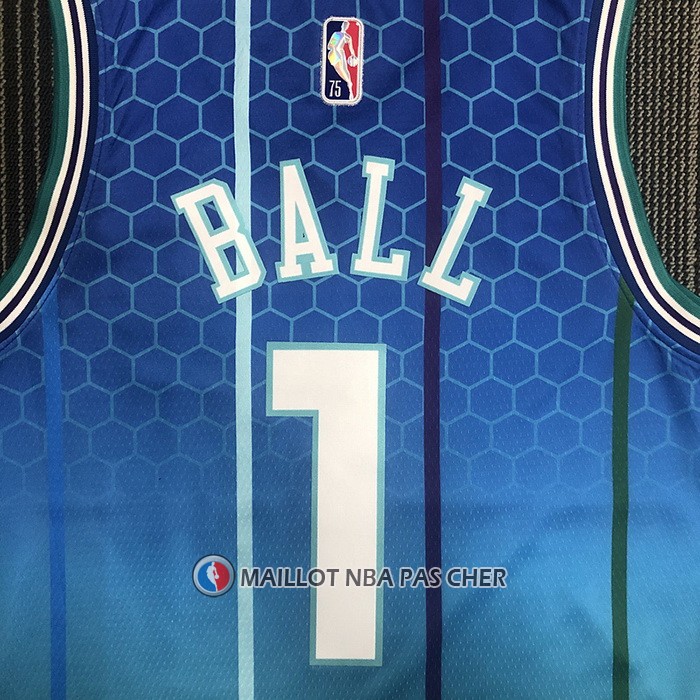 Maillot Charlotte Hornets Lamelo Ball NO 1 Ville 2022-23 Bleu